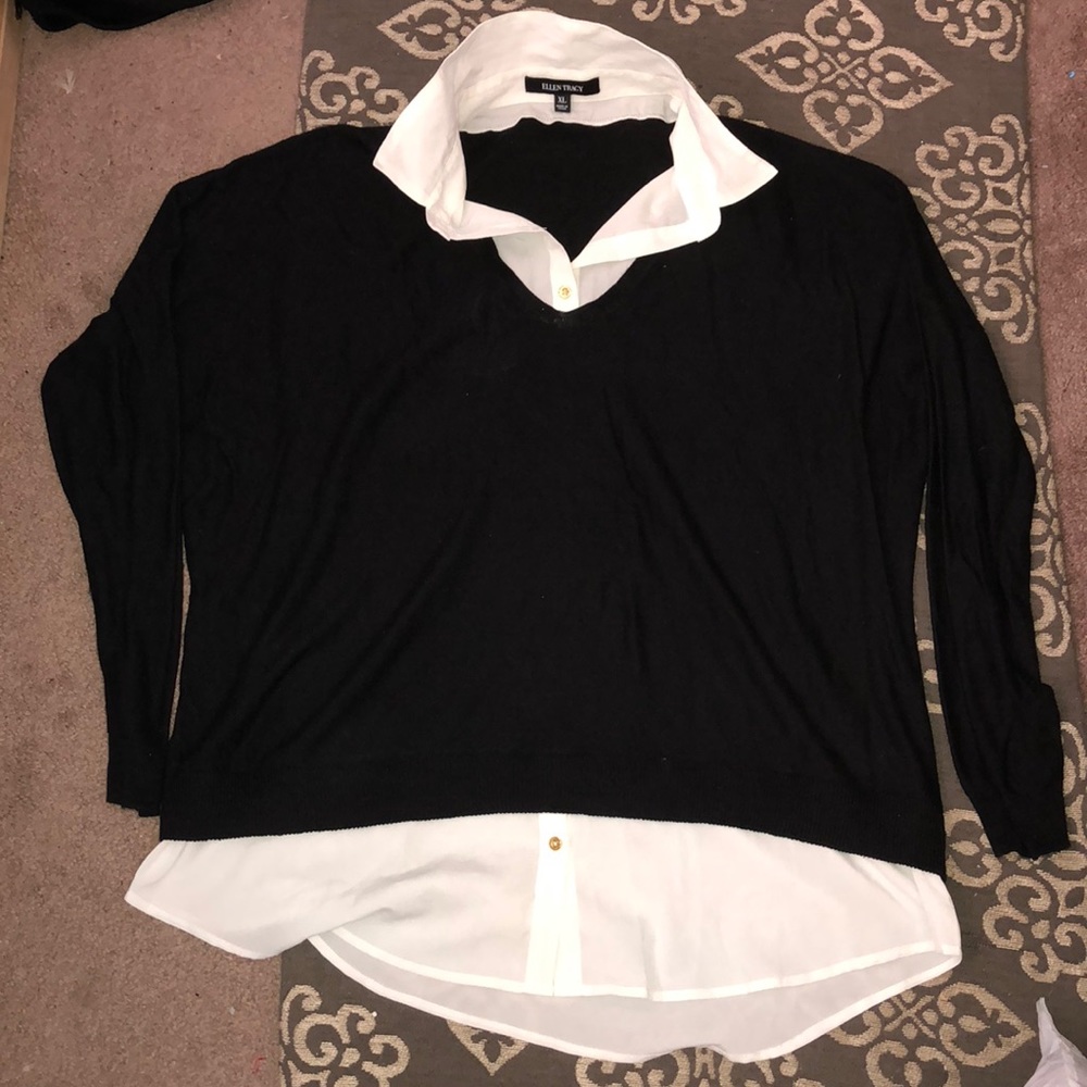 Black Ellen Tracey collar sweater